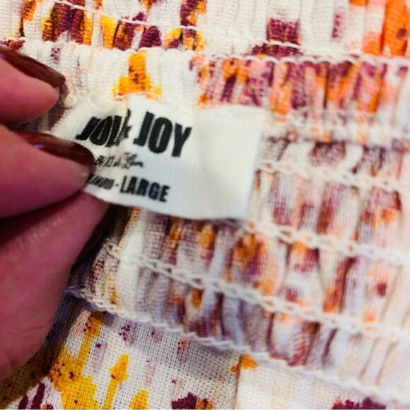 Jolie & Joy Juniors Mosaic Smocked Button Front Dress Size Large - Picture 11 of 14